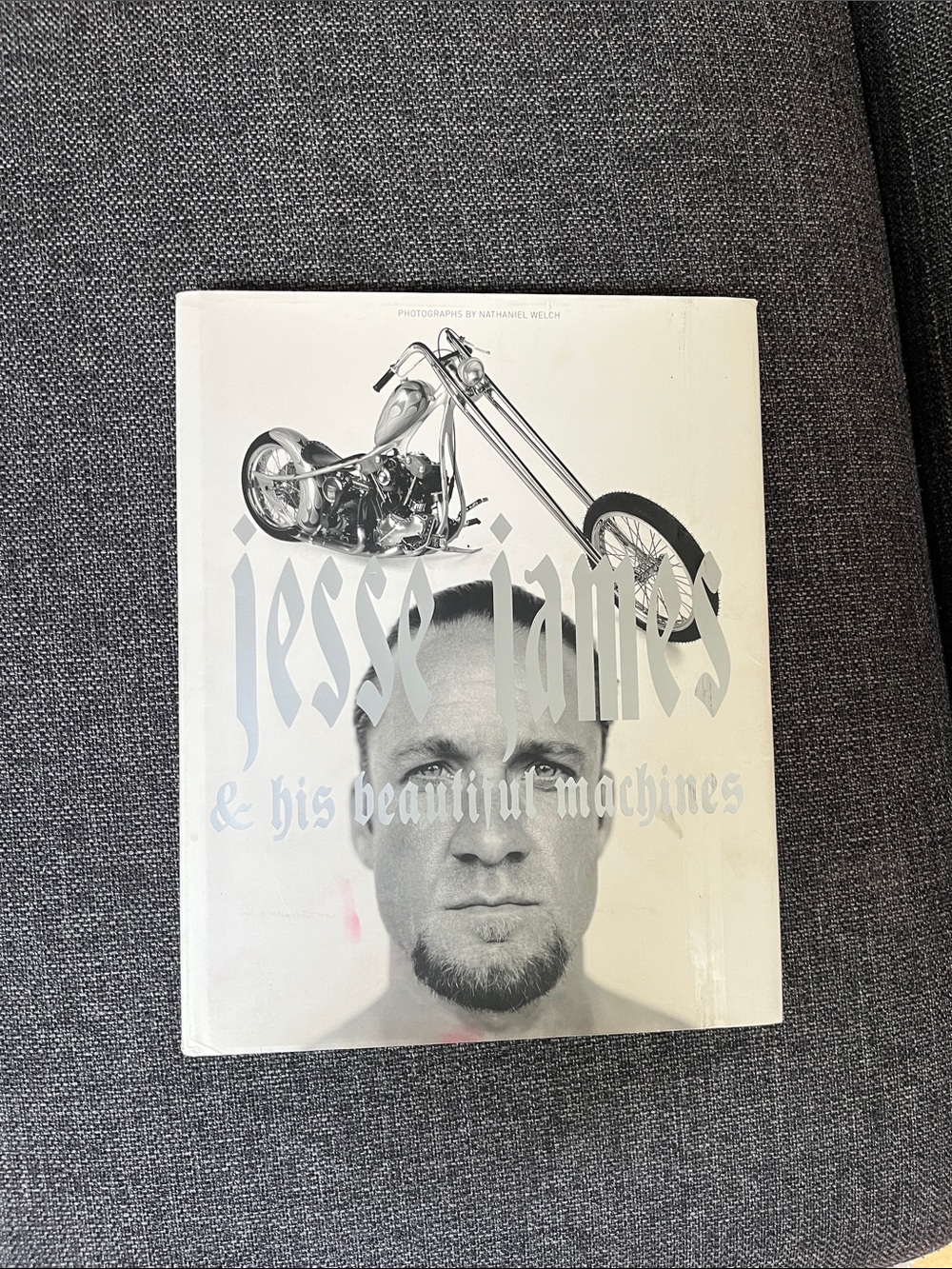 Jesse James & His Beautiful Machines Hardcover Book - White/Silver Cover